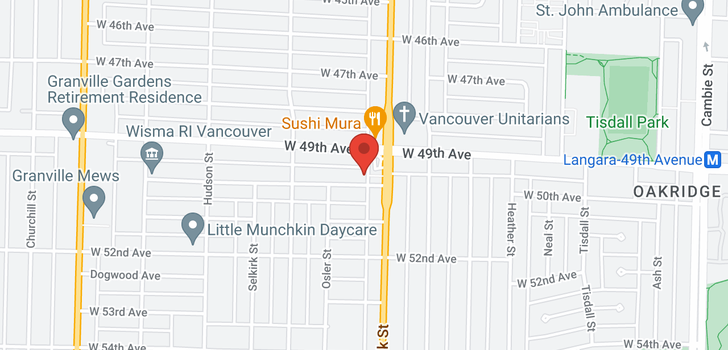 map of 1033 W 50TH AVENUE